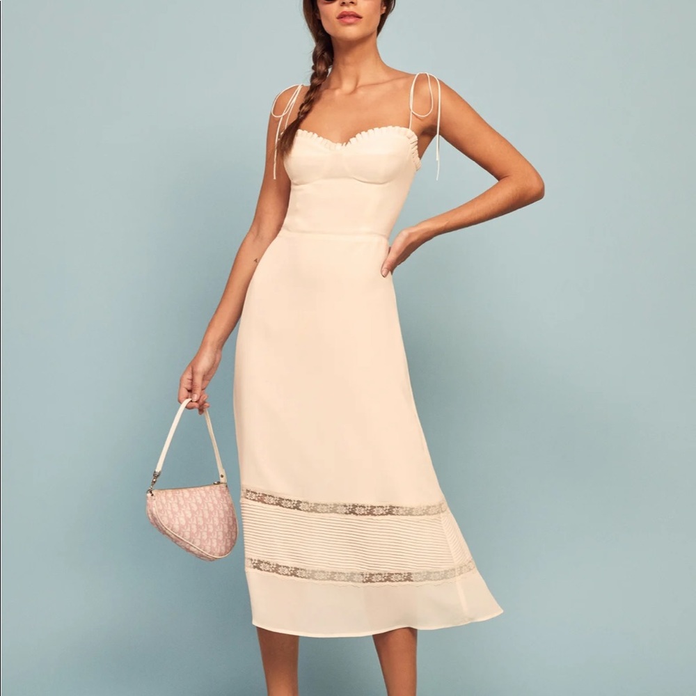 Reformation Ronan Dress | Ivory | Sz 8